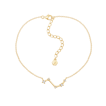 J'ADMIRE 14K Gold Over Sterling Silver Zodiac Anklet for Women
