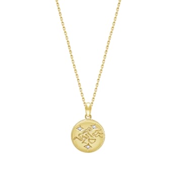 J'ADMIRE 14K Yellow Gold Over Sterling Silver Aquarius Zodiac Stars
Pendant Necklace