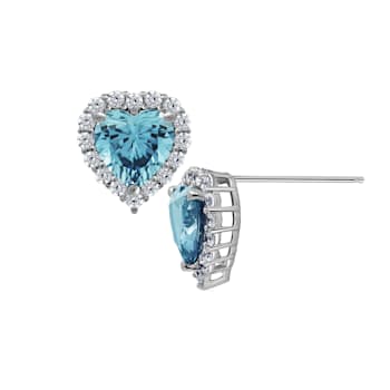 J'ADMIRE Heart Shaped Birthstone Stud Earrings