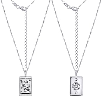 J'ADMIRE Platinum 950 Over Sterling Silver Tarot Card The Magician
Pendant Necklace