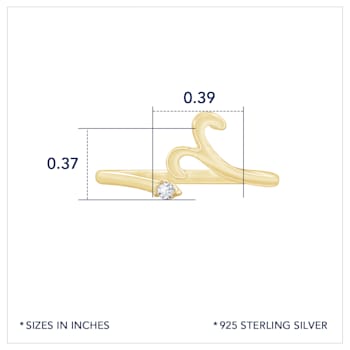 J'ADMIRE 14K Yellow Gold Over Sterling Silver Aries Horoscope Ring