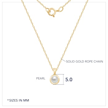 LUXGEM 10K Solid Gold Solitaire June Birthstone Necklace for Women, 0.25
Carat Gemstone Simulant CZ