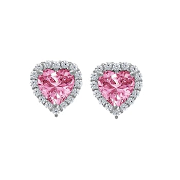 J'ADMIRE Heart Shaped Birthstone Stud Earrings