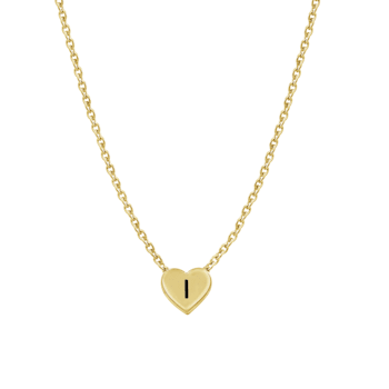 J'ADMIRE 14K Yellow Gold Over Sterling Silver Simple Initial Pendant Necklace