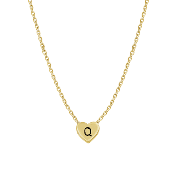 J'ADMIRE 14K Yellow Gold Over Sterling Silver Simple Initial Pendant Necklace