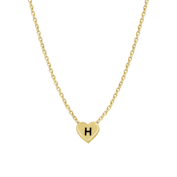 J'ADMIRE 14K Yellow Gold Over Sterling Silver Simple Initial Pendant Necklace