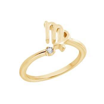J'ADMIRE 14K Yellow Gold Over Sterling Silver Virgo Horoscope Ring