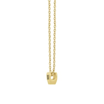 J'ADMIRE 14K Yellow Gold Over Sterling Silver Simple Initial Pendant Necklace