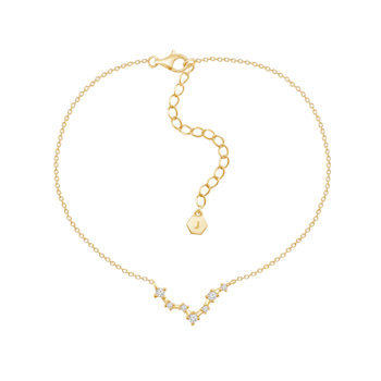 J'ADMIRE 14K Gold Over Sterling Silver Zodiac Anklet for Women