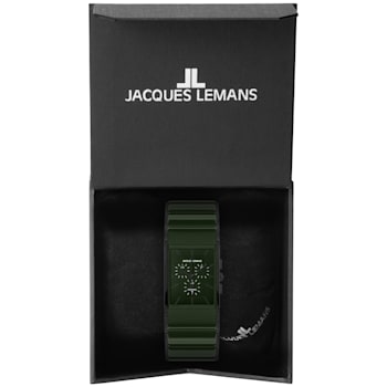 JACQUES LEMANS Dublin Men's Watch w/ High-Tech Ceramic Strap Stainless
Black Chronograph 1-1941