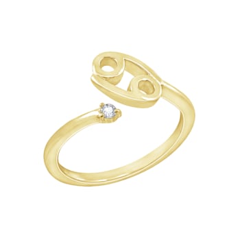 J'ADMIRE 14K Yellow Gold Over Sterling Silver Cander Horoscope Ring