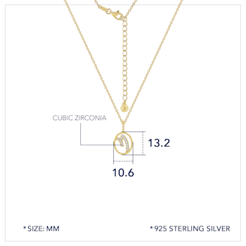 J'ADMIRE Sterling Silver Oval Zodiac Pendant Necklace