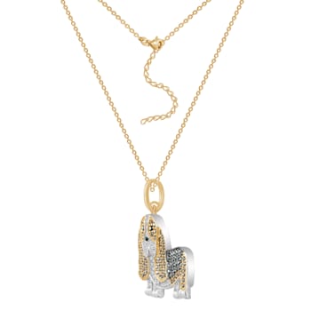 J'ADMIRE 14K Yellow Gold Plated Sterling Silver Basset Hound Puppy
Pendant Necklace