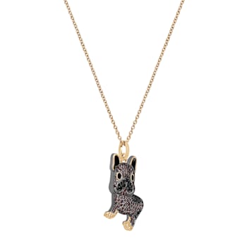 J'ADMIRE 14K Yellow Gold Plated Sterling Silver French Bulldog Puppy
Pendant Necklace