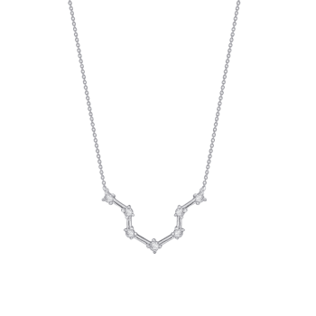 J'ADMIRE Aquarius Zodiac Constellation Platinum 950 Over Sterling Silver
Pendant Necklace