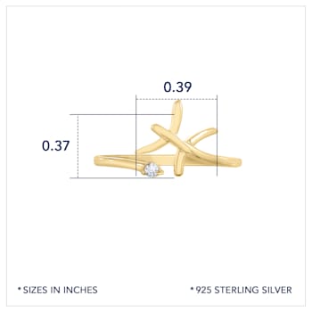 J'ADMIRE 14K Yellow Gold Over Sterling Silver Pisces Horoscope Ring