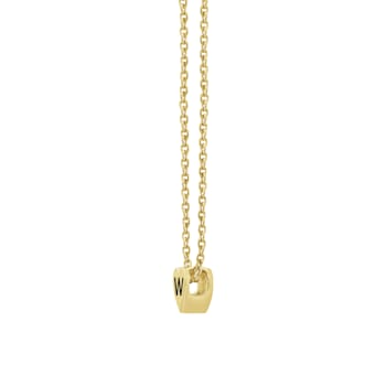 J'ADMIRE 14K Yellow Gold Over Sterling Silver Simple Initial Pendant Necklace