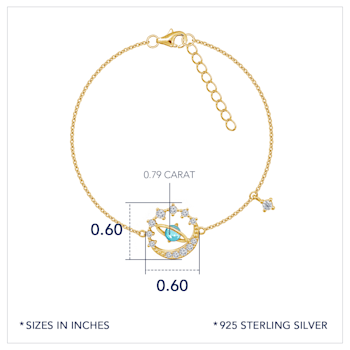 J'ADMIRE 14K Yellow Gold Over Sterling Silver Mercury Bracelet