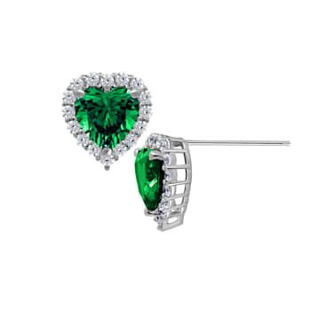 J'ADMIRE Heart Shaped Birthstone Stud Earrings