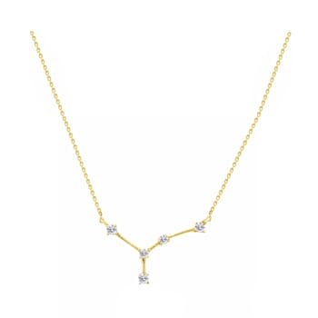J'ADMIRE Cancer Zodiac Constellation 14K Yellow Gold Over Sterling
Silver Pendant Necklace