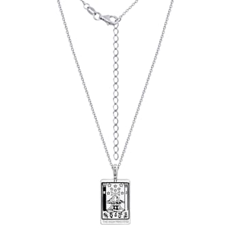 J'ADMIRE Platinum 950 Over Sterling Silver Tarot Card The High Priestess
Pendant Necklace