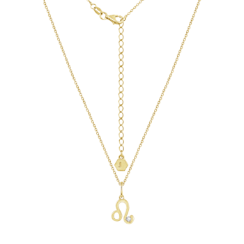 J'ADMIRE 14K Yellow Gold Over Sterling Silver Leo Zodiac Pendant Necklace