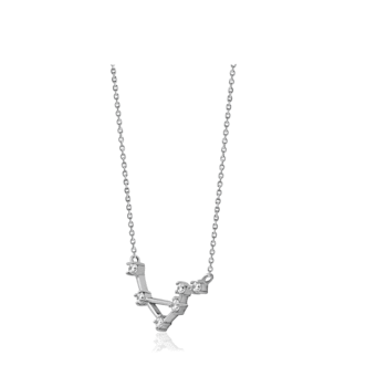 J'ADMIRE Libra Zodiac Constellation Platinum 950 Over Sterling Silver
Pendant Necklace