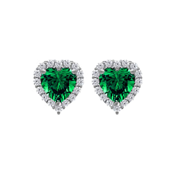 J'ADMIRE Heart Shaped Birthstone Stud Earrings