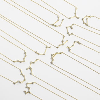 J'ADMIRE Virgo Zodiac Constellation 14K Yellow Gold Over Sterling Silver
Pendant Necklace