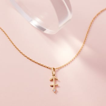 J'ADMIRE 14K Yellow Gold Over Sterling Silver Scorpio Zodiac Pendant Necklace