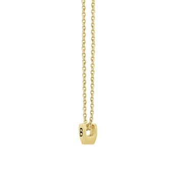J'ADMIRE 14K Yellow Gold Over Sterling Silver Simple Initial Pendant Necklace