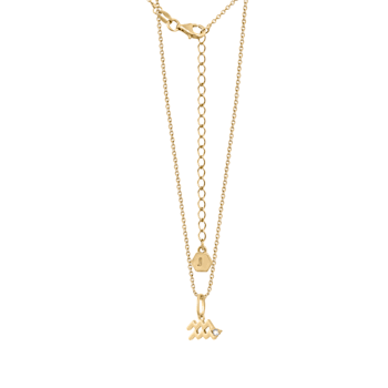 J'ADMIRE 14K Yellow Gold Over Sterling Silver Aquarius Zodiac Pendant Necklace