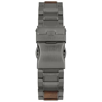 JACQUES LEMANS Eco Power Men's Watch with Stainless Steel/Wood Inlay
Strap Gray, Chronograph 1-2115