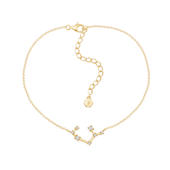 J'ADMIRE 14K Gold Over Sterling Silver Zodiac Anklet for Women