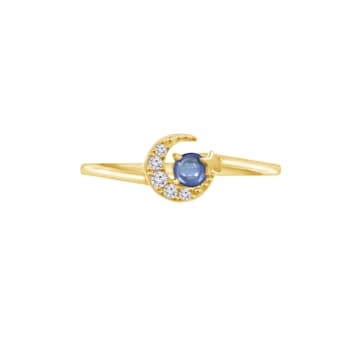 J'ADMIRE 14K Yellow Gold Over Sterling Silver Uranus Ring