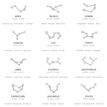 J'ADMIRE Rhodium Over Sterling Silver Dainty Zodiac Capricorn Stud Earrings