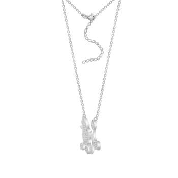 J'ADMIRE Platinum Plated Sterling Silver Poodle Puppy Pendant Necklace