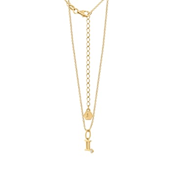 J'ADMIRE 14K Yellow Gold Over Sterling Silver Gemini Zodiac Pendant Necklace
