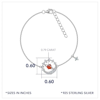 J'ADMIRE Platinum Over Sterling Silver Sun Bracelet