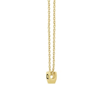 J'ADMIRE 14K Yellow Gold Over Sterling Silver Simple Initial Pendant Necklace