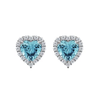J'ADMIRE Heart Shaped Birthstone Stud Earrings
