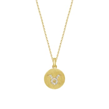 J'ADMIRE 14K Yellow Gold Over Sterling Silver Vintage Taurus Zodiac Sign
Pendant Necklace