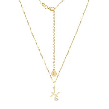 J'ADMIRE 14K Yellow Gold Over Sterling Silver Pisces Zodiac Pendant Necklace