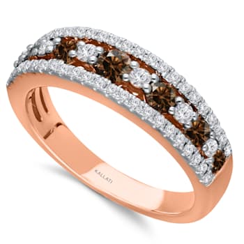 KALLATI Rose Gold "Coco Kallati" 1.00ct Round Coco & White
Diamond Ring