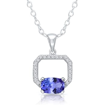 KALLATI White Gold "Renaissance" 1.30ctw Tanzanite and Diamond Pendant