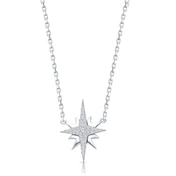 KALLATI White Gold 0.15 ctw Diamond Necklace