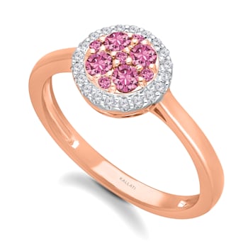 KALLATI Rose Gold "Heirloom" 0.45ctw Pink Sapphire &
Diamond Ring