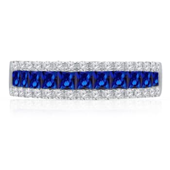 KALLATI White Gold 1.50 ctw Sapphire and Diamond Ring
