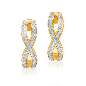 KALLATI Yellow Gold "Eternal" 0.50ct Diamond Earrings