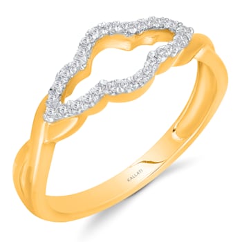 KALLATI Yellow Gold 0.14ctw  Diamond Ring